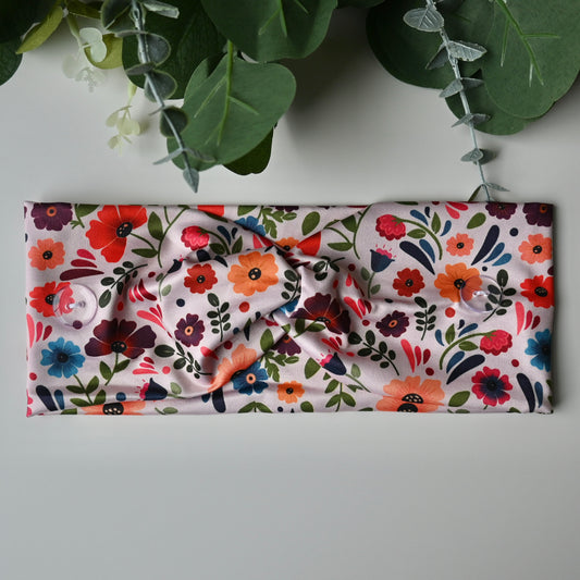 HISPANIC THEMED NEUTRAL TRADITIONAL TALAVERA WITH FLOWERS HEADBAND