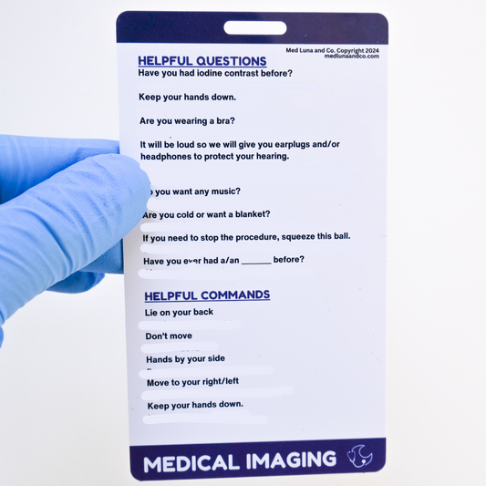 RADIOLOGY / MEDICAL IMAGING MEDICAL SPANISH BADGE