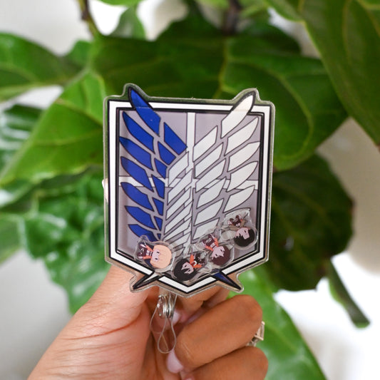 ATTACK ON TITAN - EMBLEM ACRYLIC SHAKER BADGE REEL