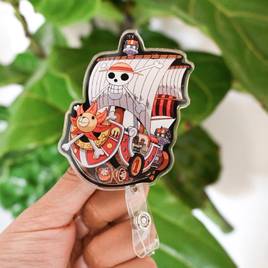 ONE PIECE - ACRYLIC SHAKER BADGE REEL