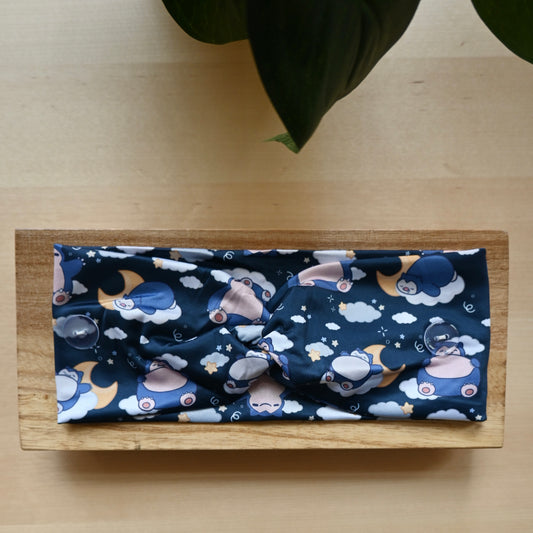 POKEMON - DARK BLUE SNORLAX ON CLOUDS THEMED HEADBAND