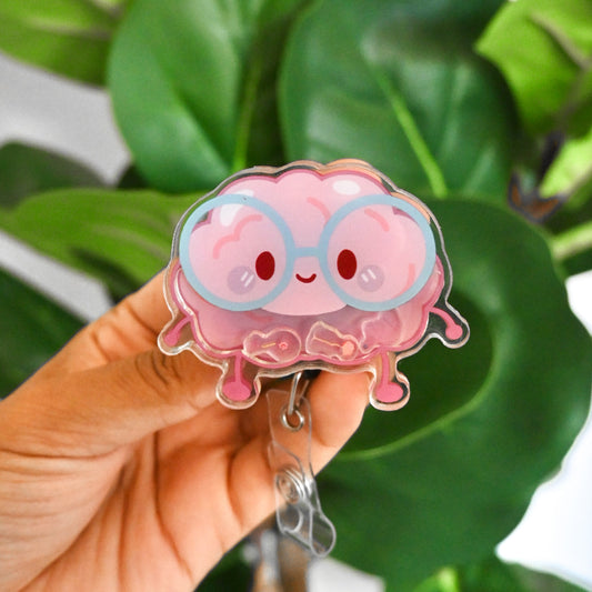 NEUROLOGY THEMED  ACRYLIC SHAKER BADGE REEL