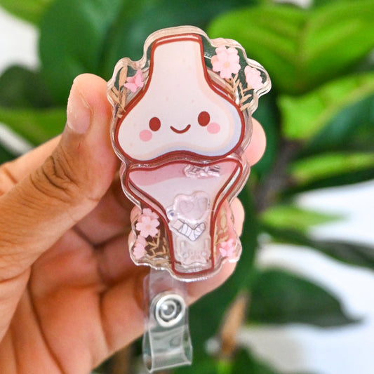 ORTHOPEDICS THEMED ACRYLIC SHAKER BADGE REEL