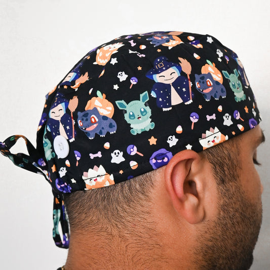 POKEMON - HALLOWEEN THEMED SATIN LINED REGULAR SCRUB CAP