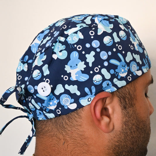 POKEMON - WATER TYPE POKEMON SATIN LINED REGULAR SCRUB CAP
