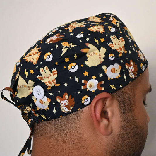 POKEMON - ELECTRIC TYPE POKEMON THEMED SATIN LINED REGULAR SCRUB CAP