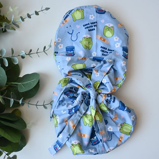 SANA SANA COLITA DE RANA SATIN LINED PONYTAIL SCRUB CAP