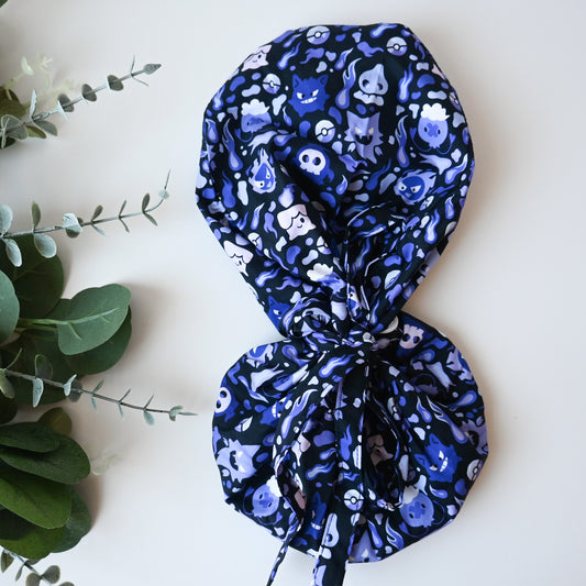 POKEMON - GHOST TYPE POKEMON SATIN LINED PONYTAIL SCRUB CAP