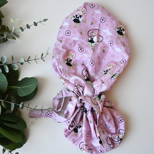 DEMON SLAYER - MITSURI KANROJI SATIN LINED PONYTAIL SCRUB CAP