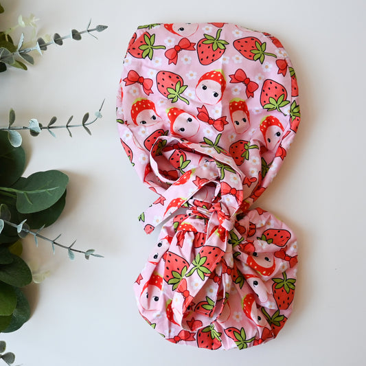 SONNY ANGELS SATIN LINED PONYTAIL SCRUB CAP