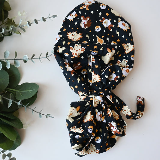 POKEMON - ELECTRIC POKEMON SATIN LINED PONYTAIL SCRUB CAP