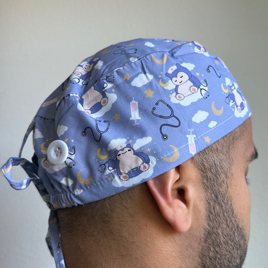 POKEMON - SNORLAX MEDICAL THEMED SATIN LINED REGULAR SCRUB CAP