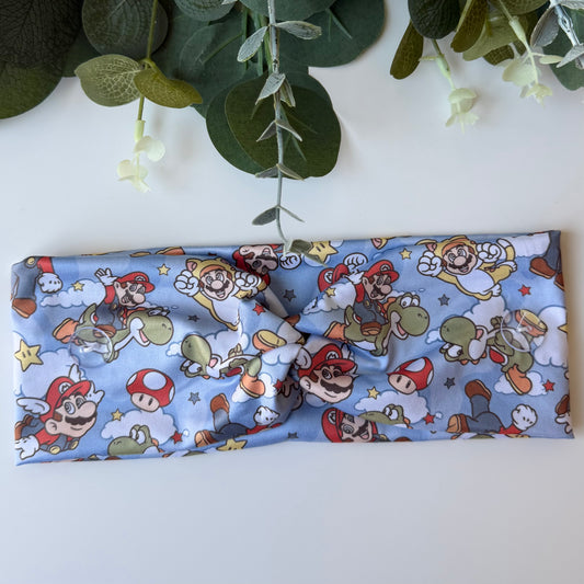 SUPER MARIO - BABY BLUE SUPER MARIO CHARACTERS THEMED HEADBAND