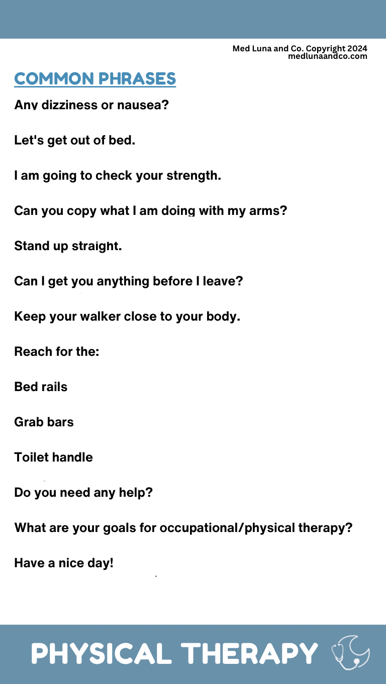 PHYSICAL THERAPY MEDICAL SPANISH BADGE BUNDLE