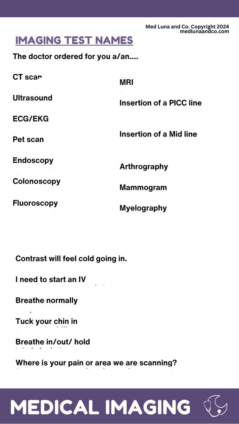 RADIOLOGY / MEDICAL IMAGING MEDICAL SPANISH BADGE
