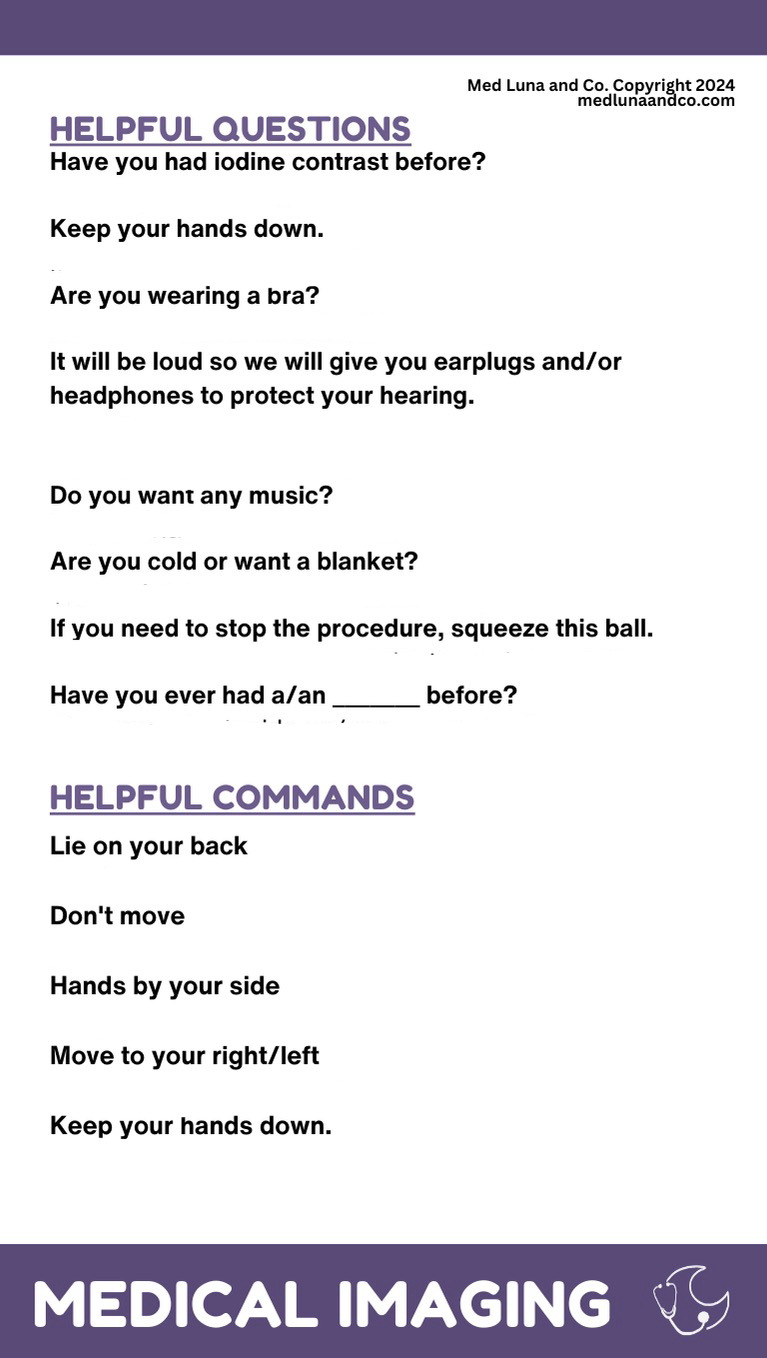 RADIOLOGY / MEDICAL IMAGING MEDICAL SPANISH BADGE