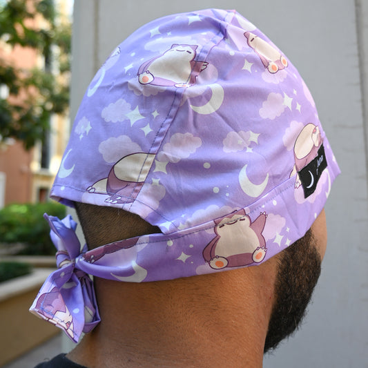 POKEMON - SNORLAX SLEEPING ON CLOUDS REGULAR SCRUB CAP