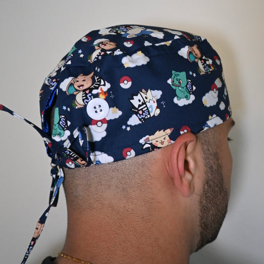 POKEMON - POKEMON ANATOMY THEMED SATIN LINED REGULAR SCRUB CAP