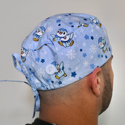 POKEMON - PIPLUP THEMED SATIN LINED REGULAR SCRUB CAP