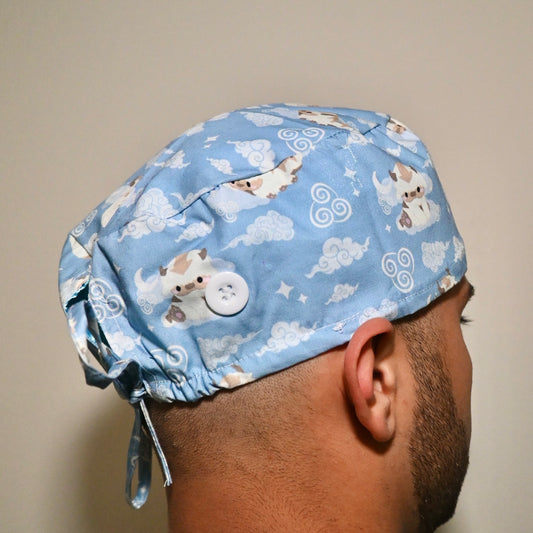 ATLA - BLUE APPA FLYING IN THE SKY SATIN LINED REGULAR SCRUB CAP