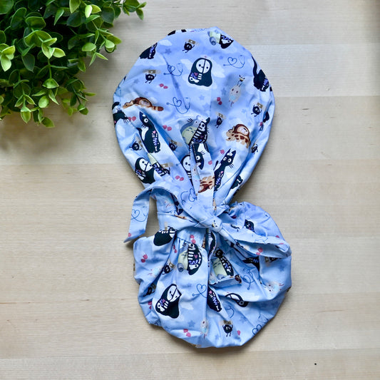 STUDIO GHIBLI - GHIBLI ANATOMY CHARACTERS SATIN LINED PONYTAIL SCRUB CAP