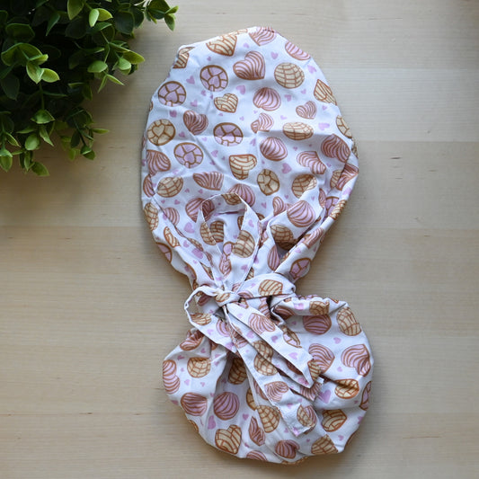 CONCHAS SATIN LINED PONYTAIL SCRUB CAP