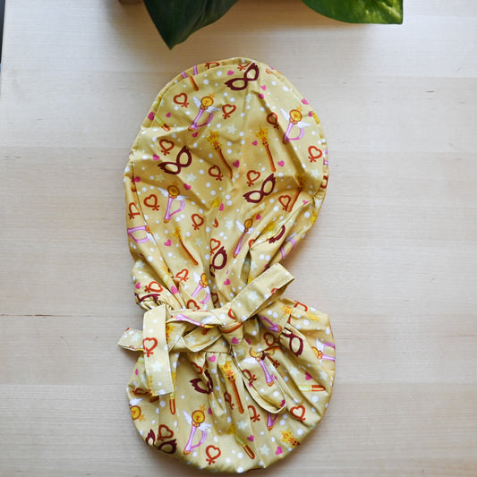 SAILOR MOON - SAILOR VENUS THEMED SATIN LINED PONYTAIL SCRUB CAP