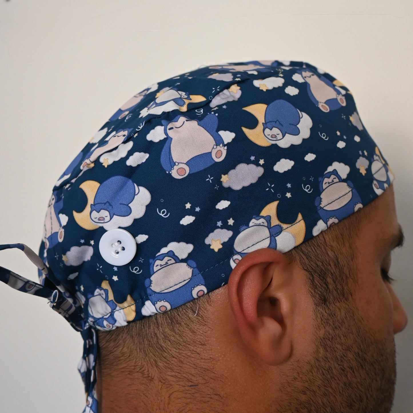 POKEMON - SNORLAX DARK BLUE THEMED SATIN LINED REGULAR SCRUB CAP