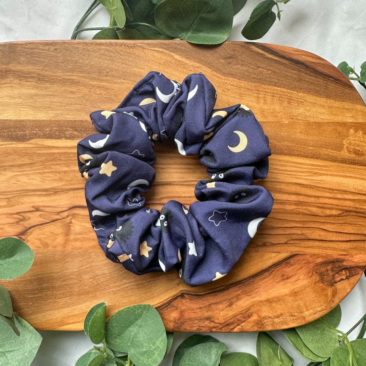 SOOT SPRITES DARK BLUE MOON AND STARS SCRUNCHIE