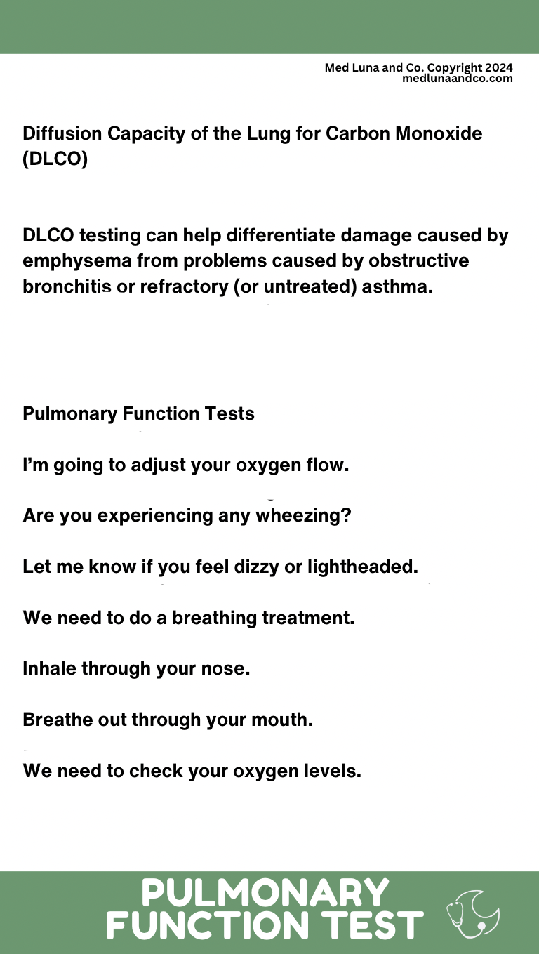 RESPIRATORY THERAPY PULMONARY TEST AND TERMS MEDICAL SPANISH BADGE